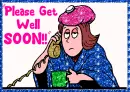 Sick Woman (glitter)- Please Get Well Soon 