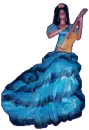 Flamenco doll with blue dress