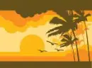 Sunset Over A Beach