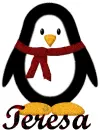 Penguin with Scarf and Name