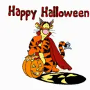 Tigger with Jack O'Latern- Happy Halloween