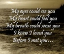 i knew i loved you
