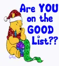 Pooh with Christmas List- Are YOU on the GOOD List?
