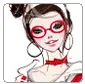 red glasses