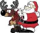 Santa & Reindeer (animated)
