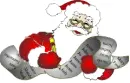 Santa working on list (animated)