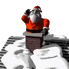 Santa stuck in chimney (animated)