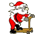 Santa on Scooter (animated)