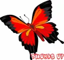 butterfly thumbs up