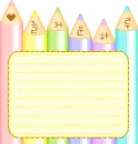 cute notepad with pencils