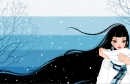CUTE GIRL IN THE SNOW