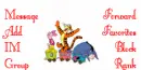 Tigger, Eeyore & Piglet on Train Contact Table