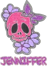 Jenniffer Skull with Flowers