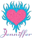 Jenniffer Flaming Heart Pink