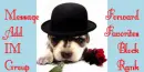 Puppy with Top Hat Contact Table