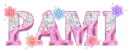 Pink Glass with Flowers - Pami