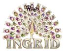 Glitter Peacock - Hugs, Ingrid