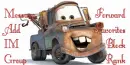 Cars Mater Contact Table
