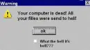 dead computer warning