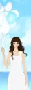 girl with balloons