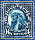 Native American Stamp (glitter boarder)