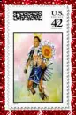 Native American Stamp (glitter boarder)