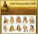 Native American Stamps (glitter boarder)- sheet of famous american indian chiefs- Becca