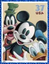 Mickey, Goofy & Donald Stamp (glitter boarder)