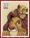 Lion King Mufasa & Simba Stamp (glitter boarder)