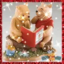 The 2 Poohs (classic & modern pooh bear) glitter boarder & sparkles