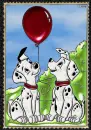 Dalmations with balloon