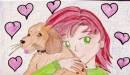 girl and her dog