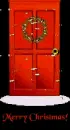 Decorated Door (animated)- Merry Christmas