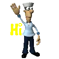 Waving Sailor (animated)- Hi