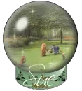 Classic Pooh in 100 Acre Wood Snowglobe (animated)- Sue