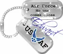 Air Force Dog Tags (with sparkles)- Edward