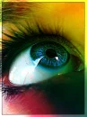 Eye of colourful