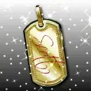 Gold Dog Tag (with sparkles)- Scott