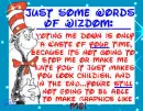 Dr. Seuss' Cat in the Hat Tag (with sparkles)- Words of Wizdom...