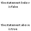 true and false