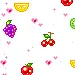 kawaii fruits background