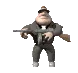 mob with gun