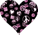 groovy peace heart
