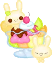 bunny fruit bowl