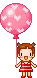 LIL GIRL WITH PINK BALLOON