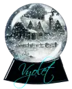 Big House in the Snowy Country Snowglobe (animated)- Vyolet