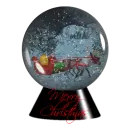 Santa Sleigh Snowglobe (animated)- Merry Christmas