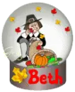Thanksgiving Pilgrim Snowglobe (animated)- Beth