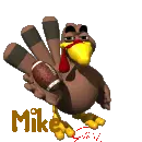 Thanksgiving Turkey with Football (animated)- Mike