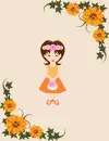 Orange Flower Girl